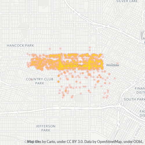 90005 Business Density Heatmap