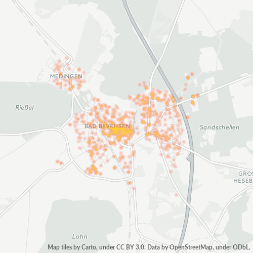 Heatmap für plz 29549