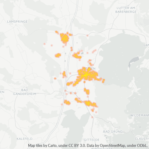 Heatmap für plz 38723