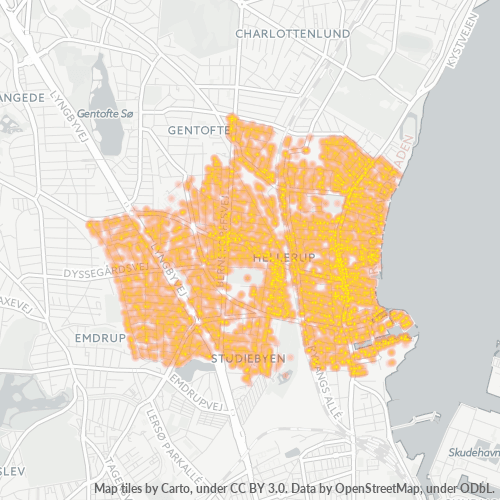 2900 Heatmap over forretningstæthed