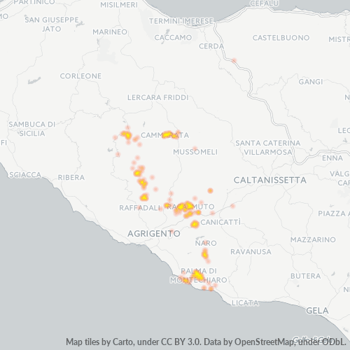 Mappa di calore per cap 92020
