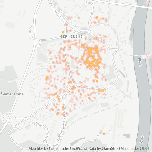 Heatmap für plz 76726
