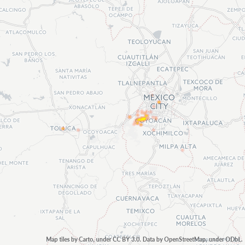 01780 Mapa de calor de densidad empresarial
