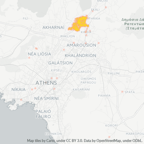 145 64 Χάρτης θερμότητας πυκνότητας επιχείρησης