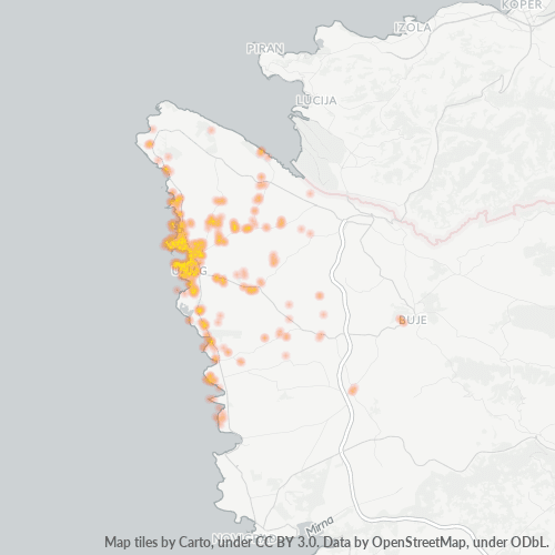 52470 Vrelinska mapa gustoće poslovanja