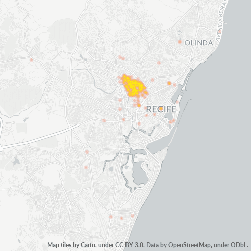 52050-000 Heatmap de Densidade da Empresa