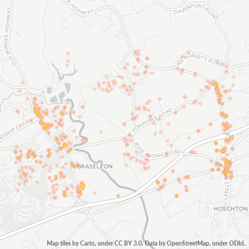 30517 Business Density Heatmap