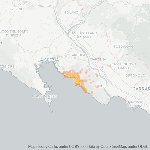 Mappa di calore per cap 19032