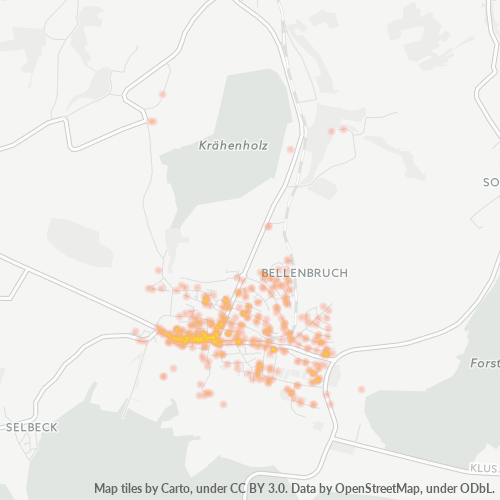 32683 Standortdichte-Heatmap