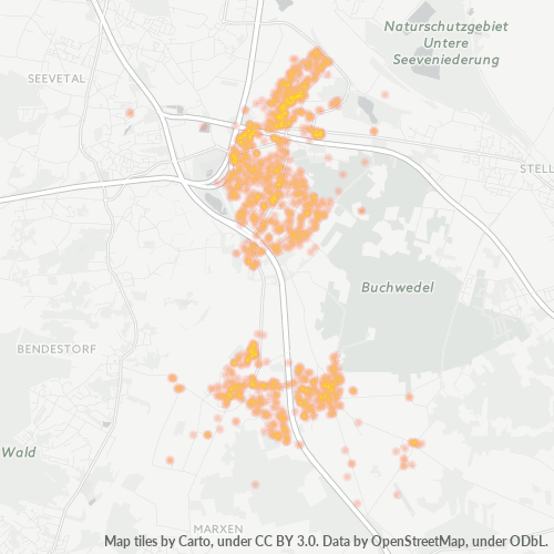 Heatmap für plz 21220