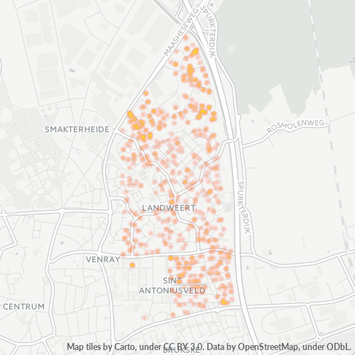 Heatmap voor postcode 5803