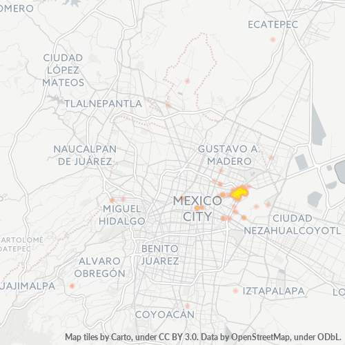 15510 Mapa de calor de densidad empresarial