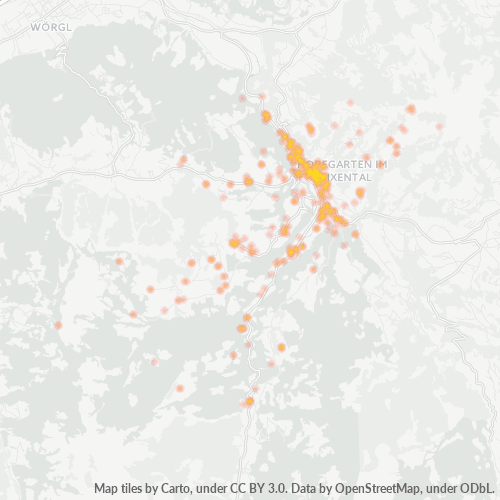 Heatmap für postleitzahl 6361