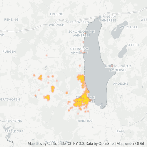 Heatmap für plz 86911