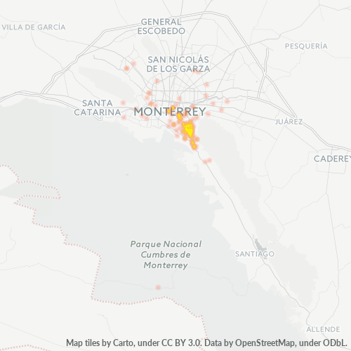 64860 Mapa de calor de densidad empresarial