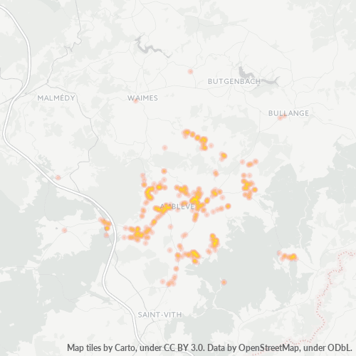 Heatmap voor postcode 4770