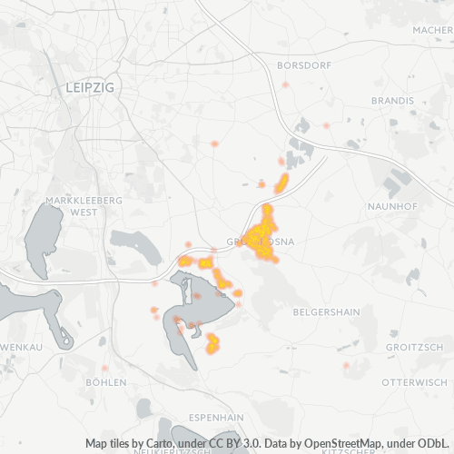 Heatmap für plz 04463