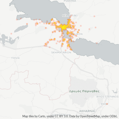 341 00 Χάρτης θερμότητας πυκνότητας επιχείρησης