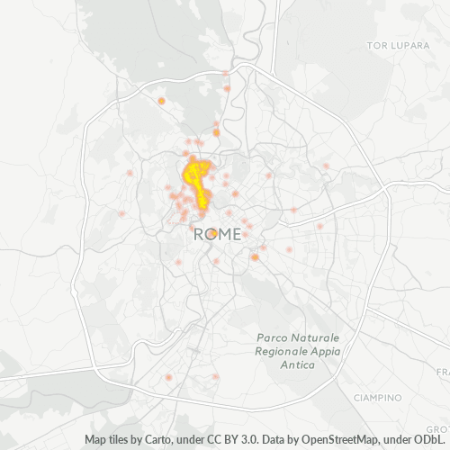 00196 Mappa di concentrazione per la densità di aziende