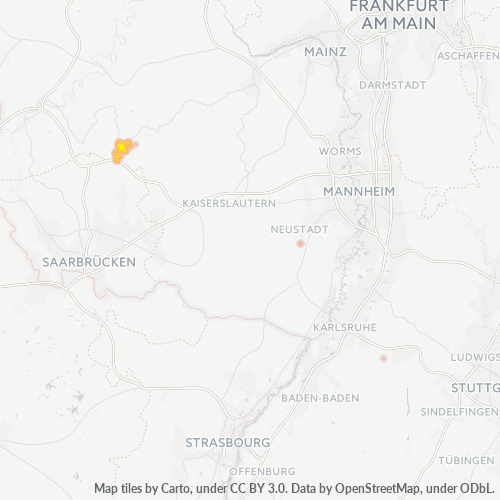 Heatmap für plz 55765