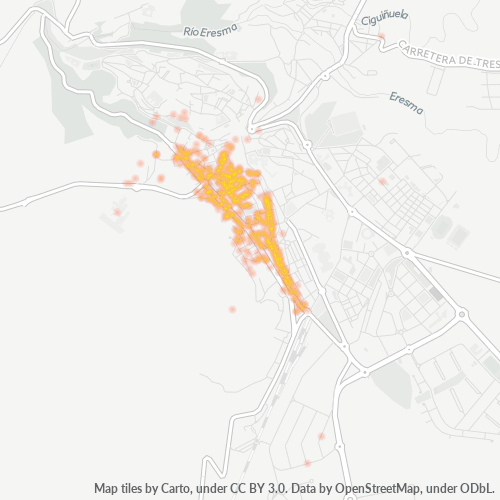 40002 Mapa de calor de densidad empresarial