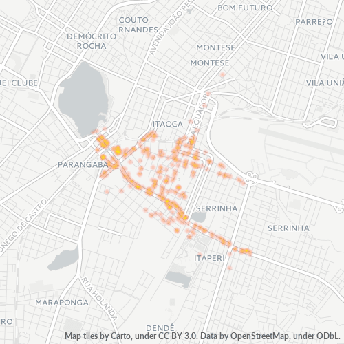 60740-000 Mapa de calor de densidad empresarial