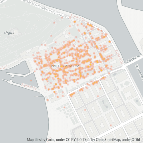 Mapa de calor para código postal 20003