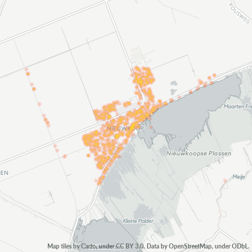 Heatmap voor postcode 2421
