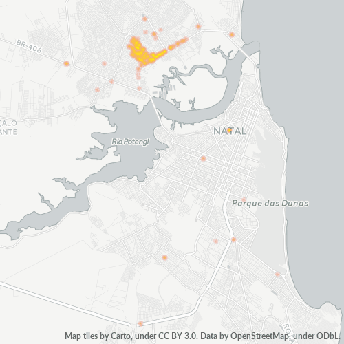 59110-000 Mapa de calor de densidad empresarial