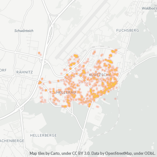 Heatmap für plz 01109