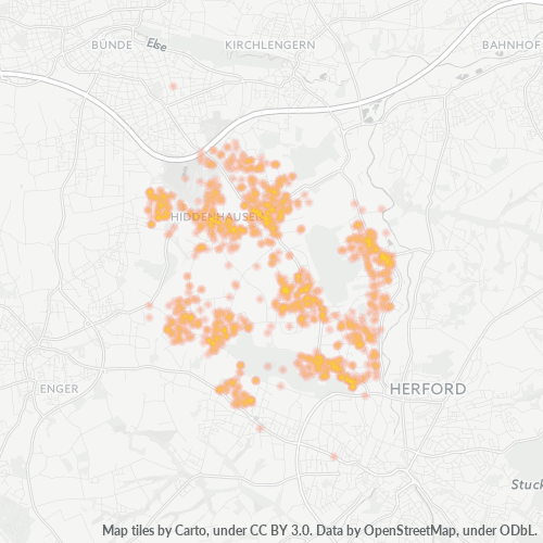 Heatmap für plz 32120