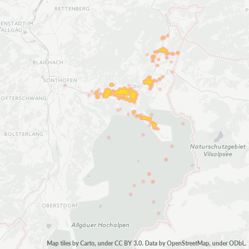 Heatmap für plz 87541