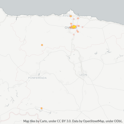 Mapa de calor para código postal 33199