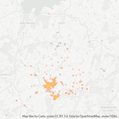 Heatmap für plz 88279