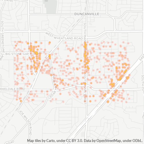 75137 Business Density Heatmap