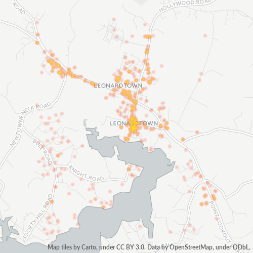 20650 Business Density Heatmap