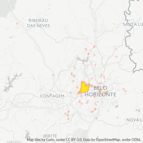 30720-000 Mapa de calor de densidad empresarial