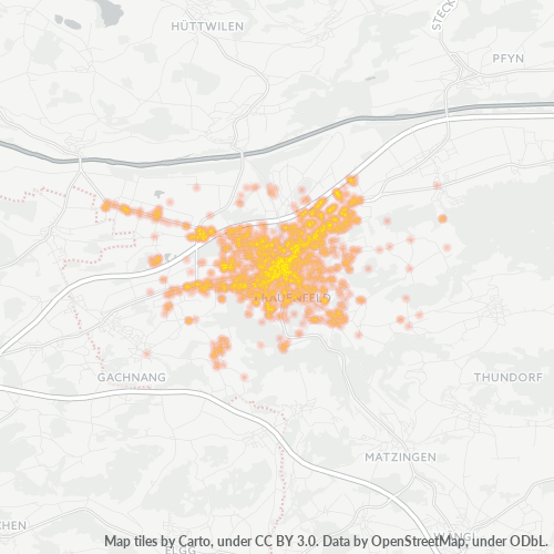 8500 Thermocarte de densité d'activité