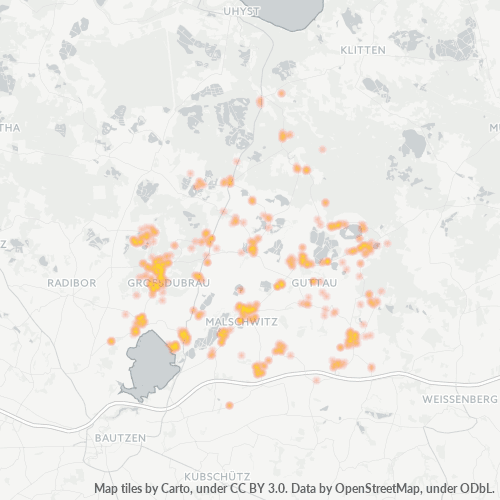 Heatmap für plz 02694