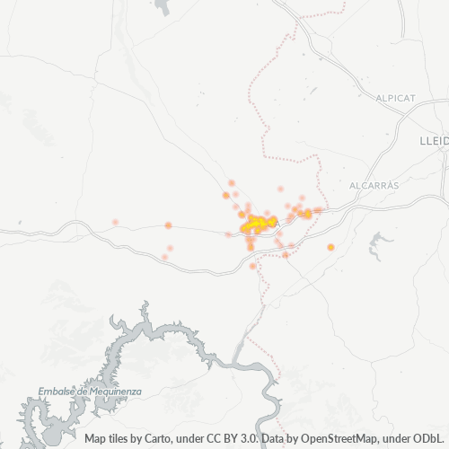 Mapa de calor para código postal 22520