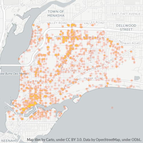 54952 Business Density Heatmap