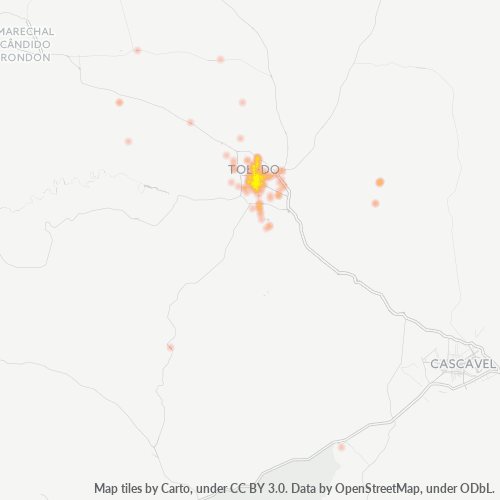 85900-000 Mapa de calor de densidad empresarial
