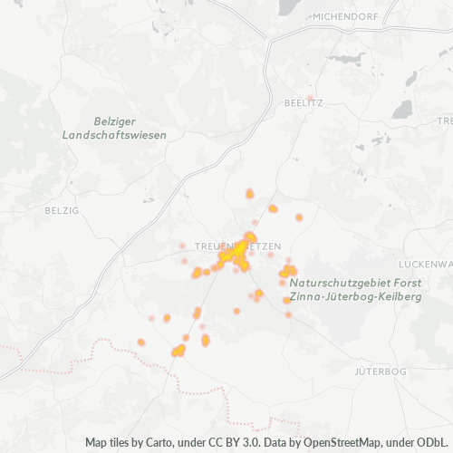 Heatmap für plz 14929
