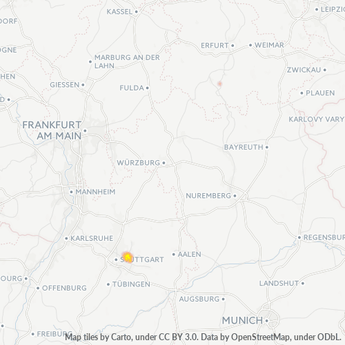 Heatmap für plz 71384