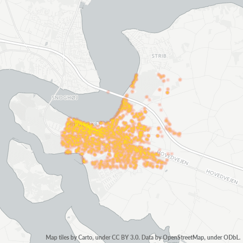 5500 Heatmap over forretningstæthed