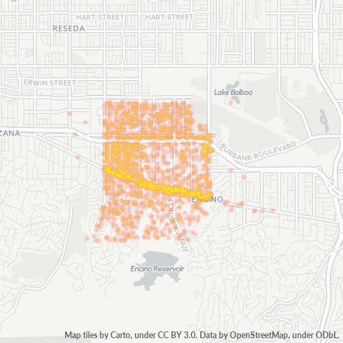 91316 Business Density Heatmap