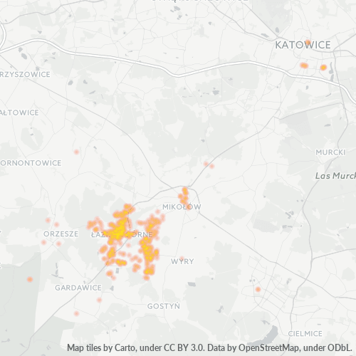 43-170 Mapa intensywności działalności gospodarczej