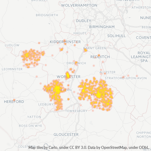WR1 Business Density Heatmap