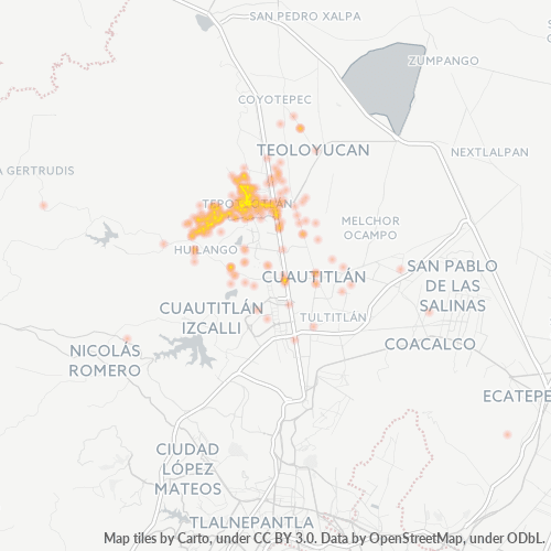 54600 Mapa de calor de densidad empresarial