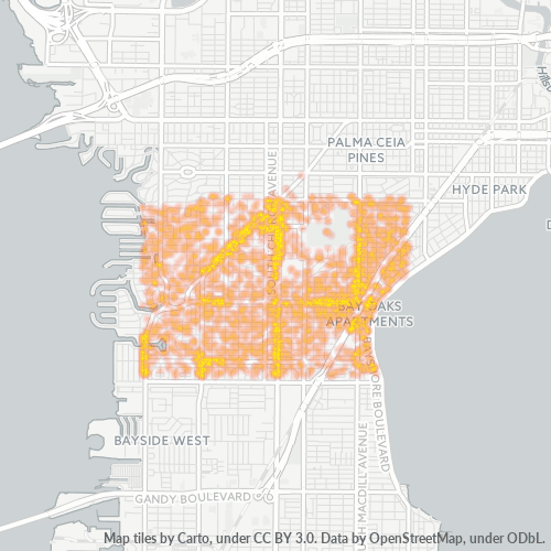 33629 Business Density Heatmap